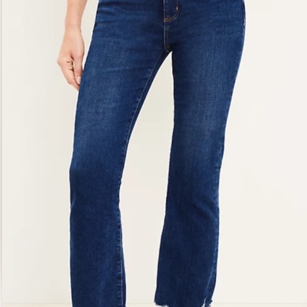 LOFT Crop Fray Hem
